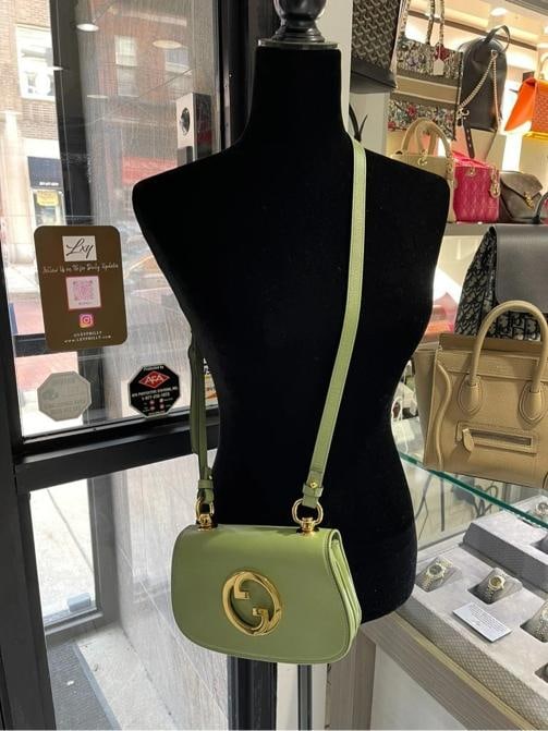 Gucci Blondie Green Mini Shoulder Bag Calf Leather - 19