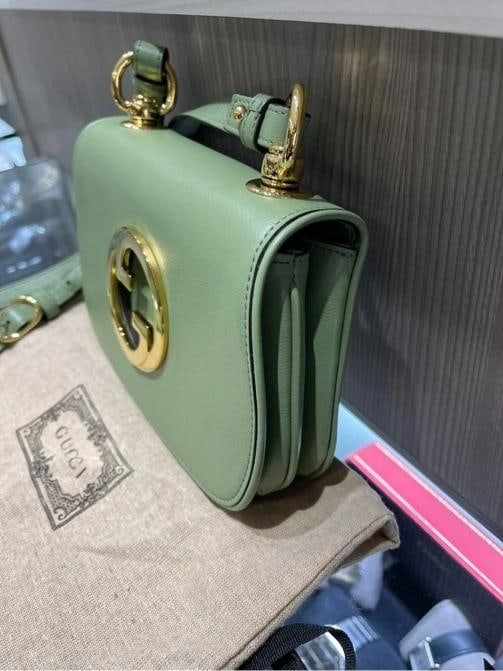Gucci Blondie Green Mini Shoulder Bag Calf Leather - 3