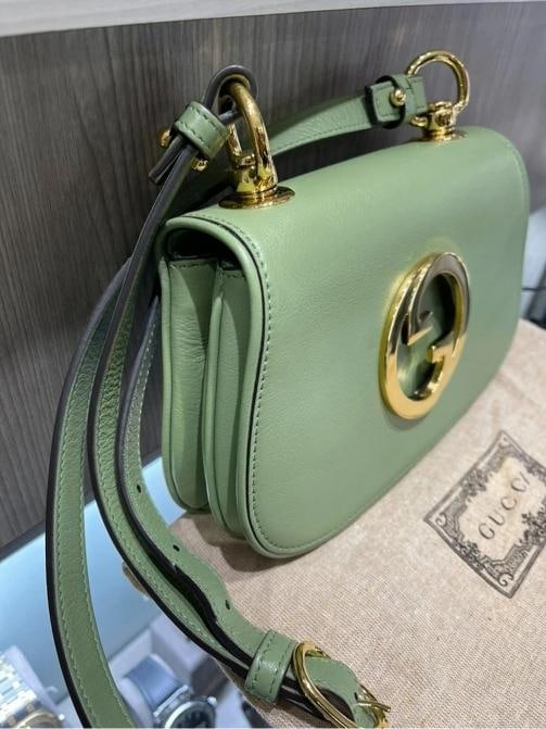 Gucci Blondie Green Mini Shoulder Bag Calf Leather - 4