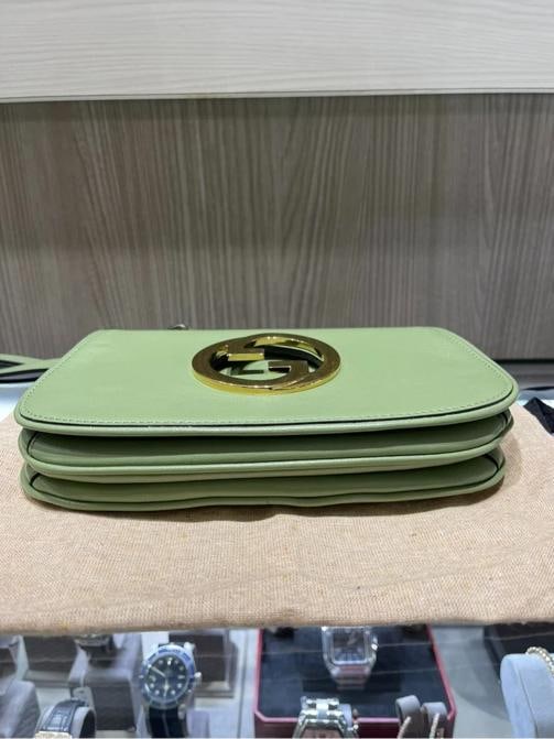 Gucci Blondie Green Mini Shoulder Bag Calf Leather - 7