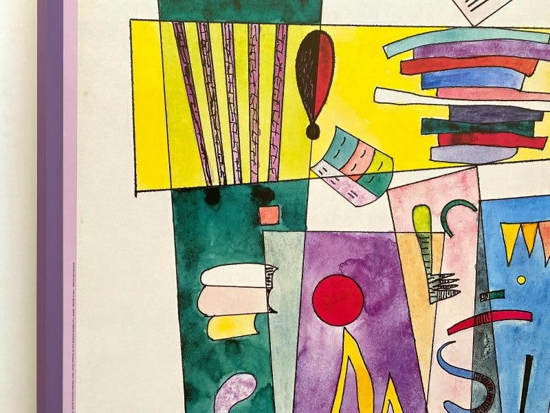 VASSILY KANDINSKY RARE LITHO PRINT FRAMED POSTER "PAGE DU CARNET A DESSINS" 1937 - 5