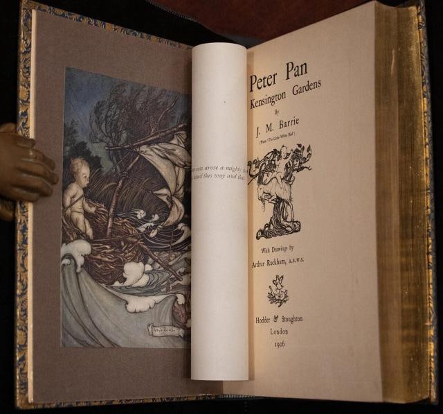 1906 Peter Pan In Kensington Gardens by J M Barrie 1stED Bayntun Binding Rackham - 8