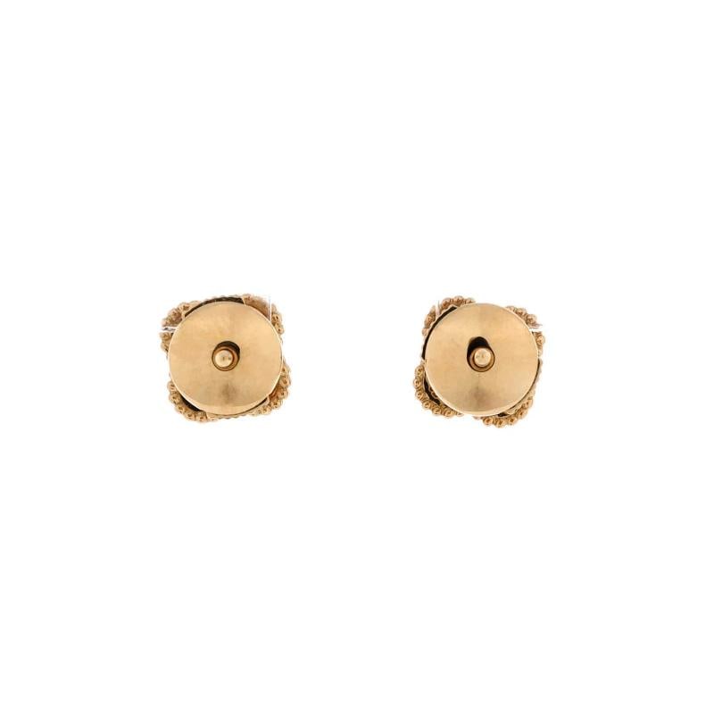 Van Cleef & Arpels Sweet Alhambra Stud Earrings 18K Yellow Gold and Onyx - 3