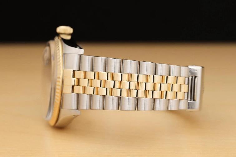 ROLEX MENS DATEJUST 16013 18K YELLOW GOLD STEEL 2-TONE WATCH w/ ROLEX BAND - 5