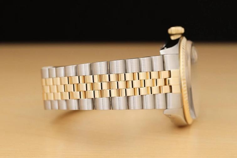 ROLEX MENS DATEJUST 16013 18K YELLOW GOLD STEEL 2-TONE WATCH w/ ROLEX BAND - 8