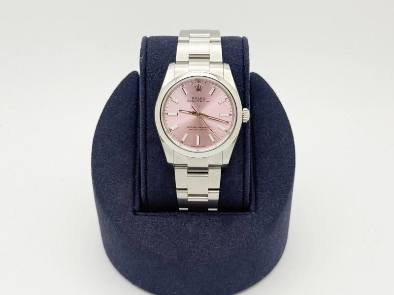 2024 Rolex Oyster Perpetual 124200 34mm Pink Dial Steel Box Paper - 3