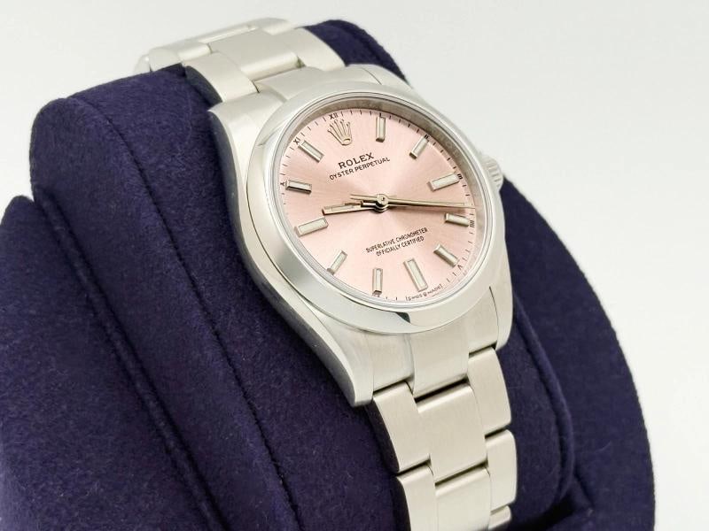 2024 Rolex Oyster Perpetual 124200 34mm Pink Dial Steel Box Paper - 4