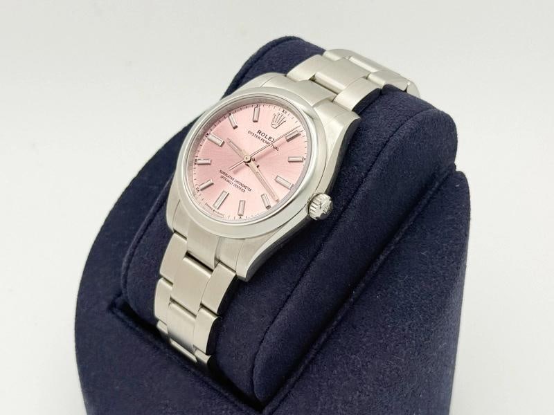 2024 Rolex Oyster Perpetual 124200 34mm Pink Dial Steel Box Paper - 5