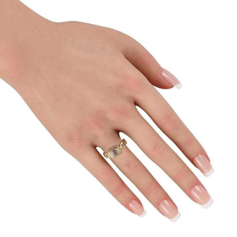 18K Yellow Gold 1.23ct Diamond Ring - 3