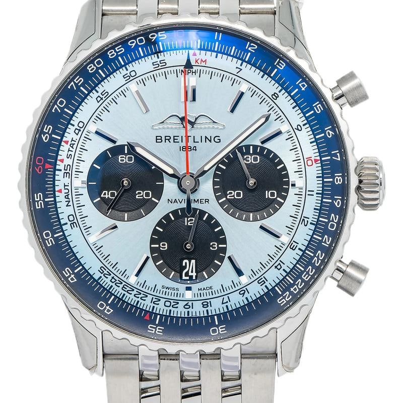 Breitling Navitimer AB0138 Chronograph SS Ice Blue Dial Automatic Watch 43mm - 2
