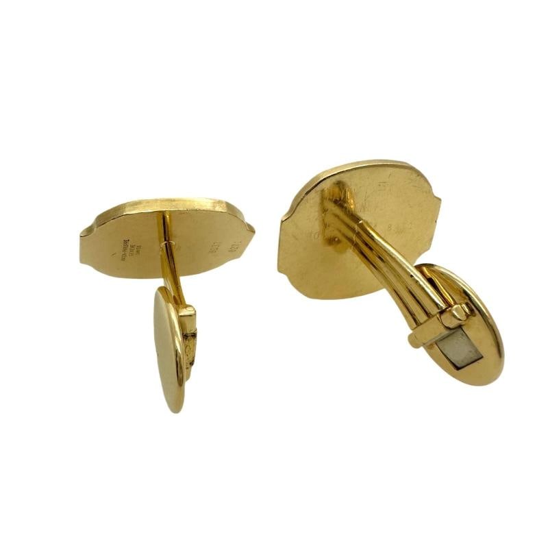 Patek Philippe Vintage Nautilus 18kt Yellow Gold & Sapphire Crystal Cuff Links - 11