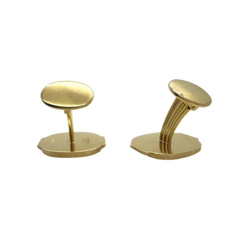 Patek Philippe Vintage Nautilus 18kt Yellow Gold & Sapphire Crystal Cuff Links - 4