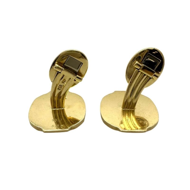 Patek Philippe Vintage Nautilus 18kt Yellow Gold & Sapphire Crystal Cuff Links - 5