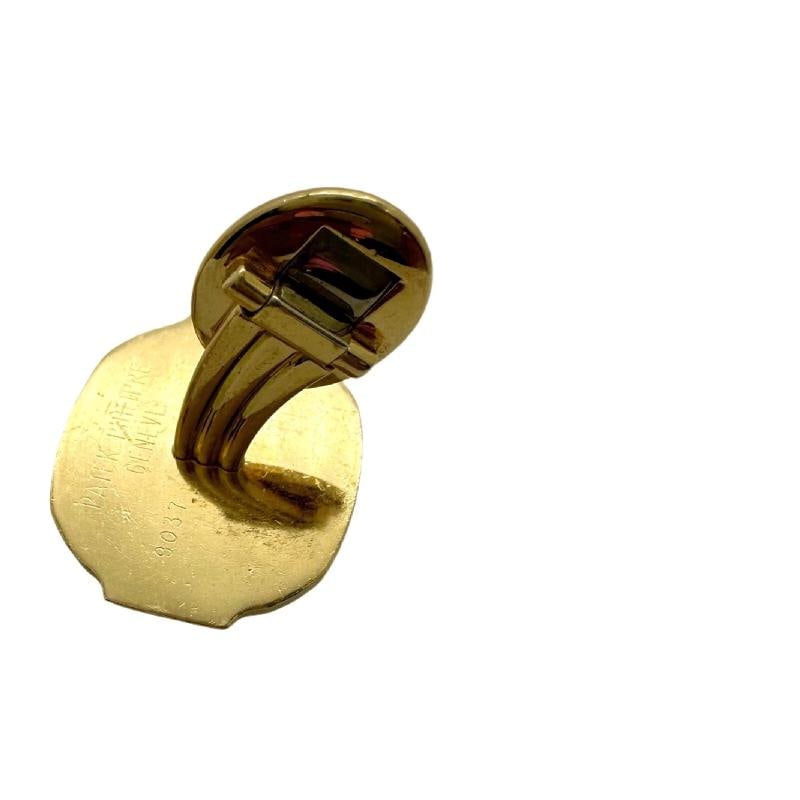 Patek Philippe Vintage Nautilus 18kt Yellow Gold & Sapphire Crystal Cuff Links - 7