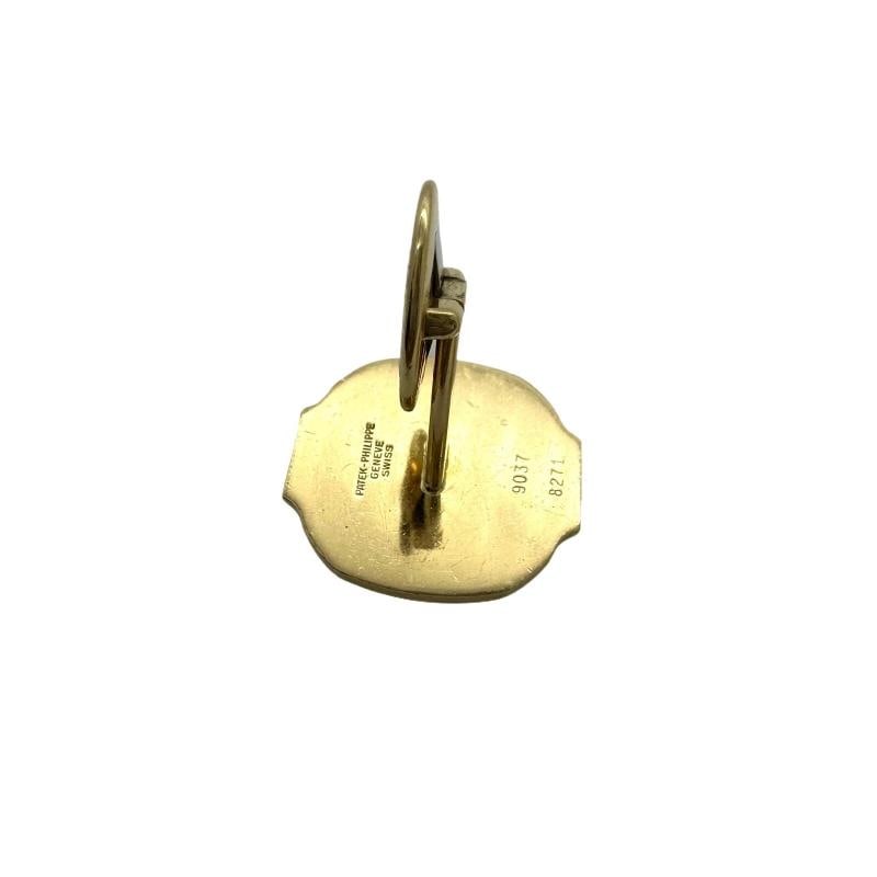 Patek Philippe Vintage Nautilus 18kt Yellow Gold & Sapphire Crystal Cuff Links - 8