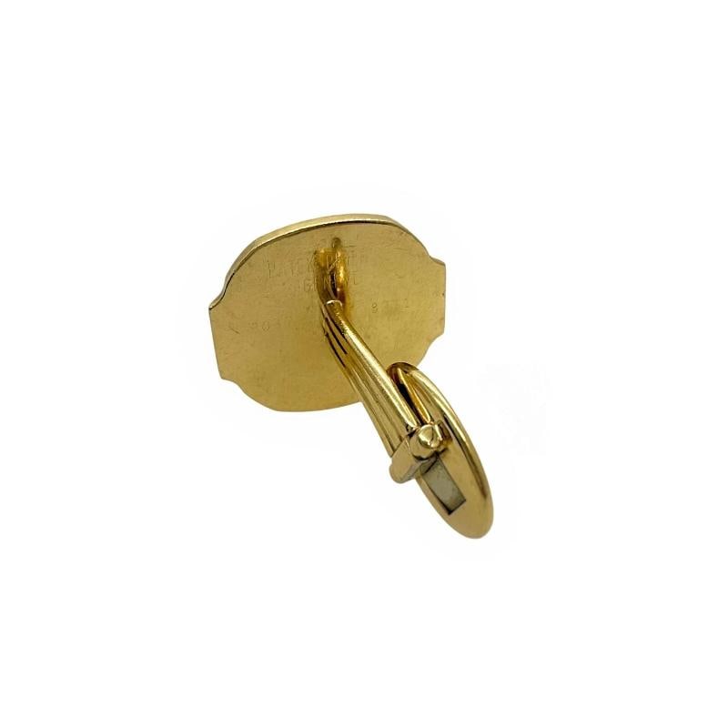 Patek Philippe Vintage Nautilus 18kt Yellow Gold & Sapphire Crystal Cuff Links - 9