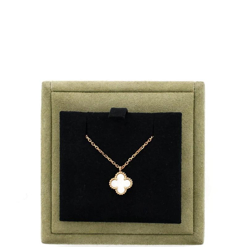 Van Cleef & Arpels Sweet Alhambra Pendant Necklace 18K Yellow Gold and Mother of - 2