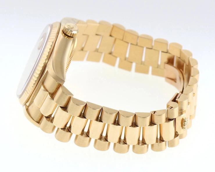 MINT Rolex President Day Date Champagne Diamond 18038 Quick Set Yellow Gold - 4