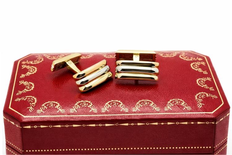 Vintage Cartier Trinity Tri-Color Gold Cufflinks Box - 2