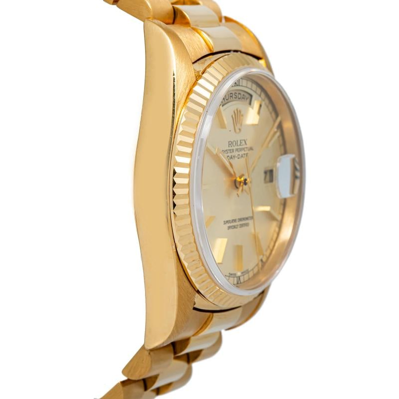 Rolex Day-Date 18238 18k Yellow Gold Champagne Dial Men's Watch 36mm - 4