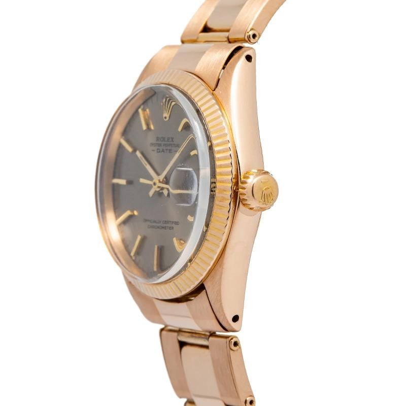Rolex Oyster Perpetual 6627 Midsize 18k Rose Gold Silver Dial Auto Womens 31mm - 3