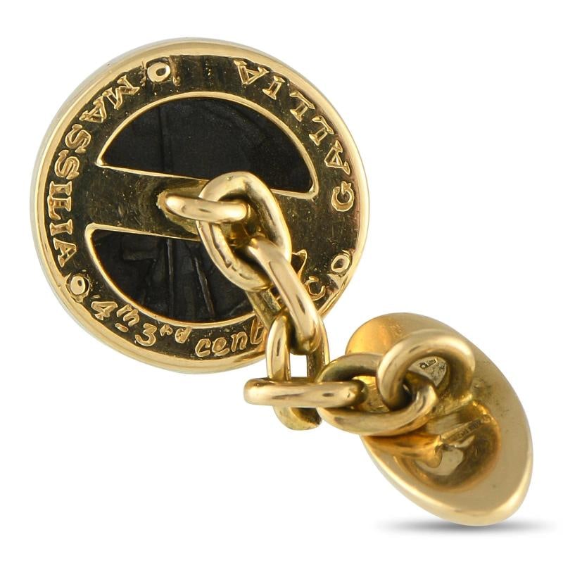 Bvlgari Monete 18K Yellow Gold Cufflinks - 2