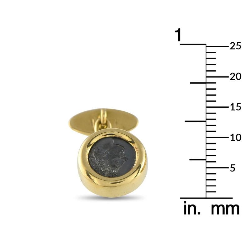 Bvlgari Monete 18K Yellow Gold Cufflinks - 4