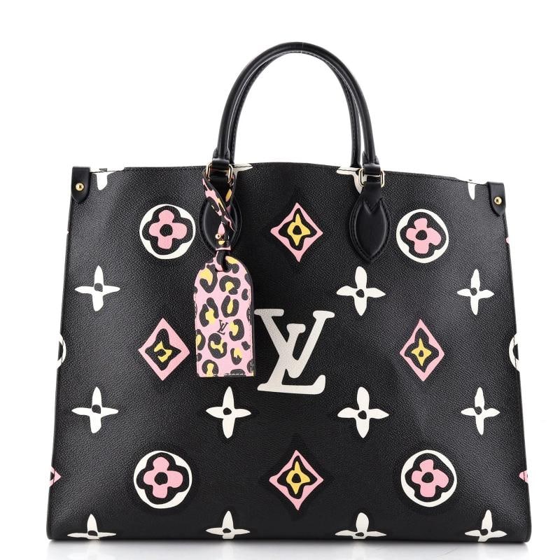 Louis Vuitton OnTheGo Tote Wild at Heart Monogram Giant GM: Accessories: Luggage Tag Measurements: Handle Drop 5", Height 13", Width 16", Depth 7", Strap Drop 12 Condition: Pre-owned - Excellent,Brand: Louis Vuitton,Exterior Material: Canvas Coated,Style: