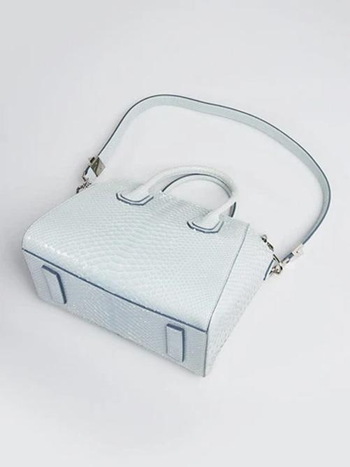 Givenchy Blue Clair Python Leather Small Antigona Bag - 3