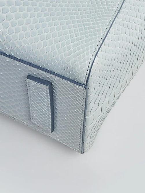 Givenchy Blue Clair Python Leather Small Antigona Bag - 4