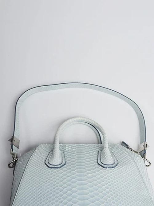 Givenchy Blue Clair Python Leather Small Antigona Bag - 7