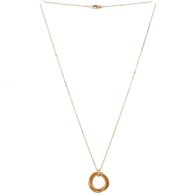 Cartier Trinity Pendant Necklace 18K Yellow Gold and Diamonds - 2