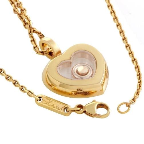 Chopard Happy Hearts Diamond Rose Gold Pendant Necklace 18K - 10