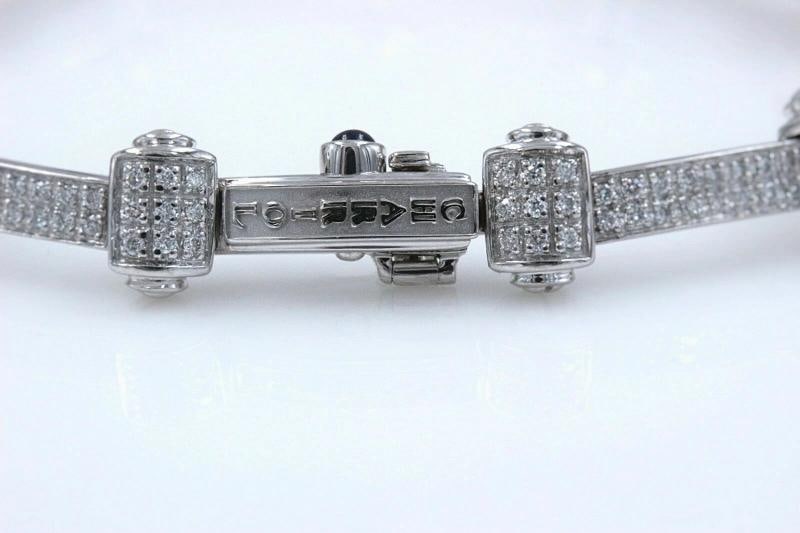 PHILIPPE CHARRIOL 18k White Gold Pave Diamond Bracelet 1.00 tcw - 4