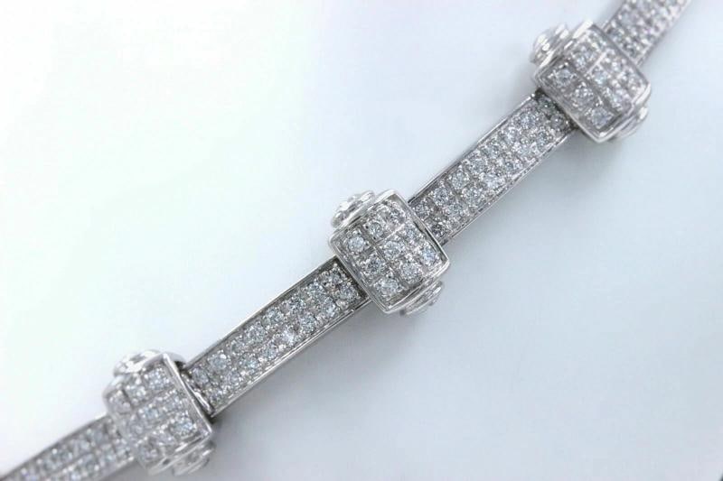 PHILIPPE CHARRIOL 18k White Gold Pave Diamond Bracelet 1.00 tcw - 7
