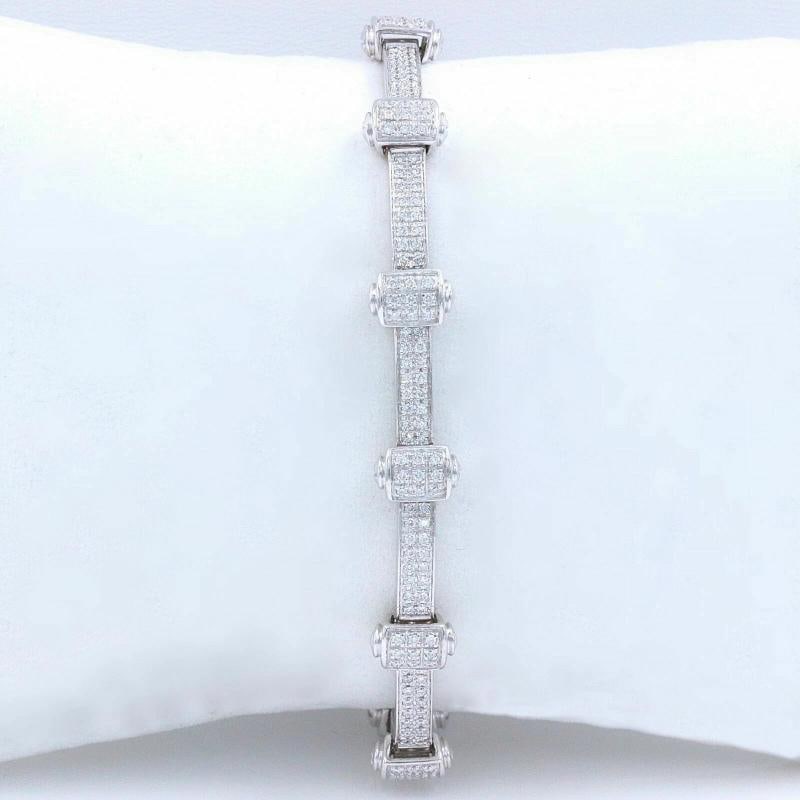 PHILIPPE CHARRIOL 18k White Gold Pave Diamond Bracelet 1.00 tcw - 8