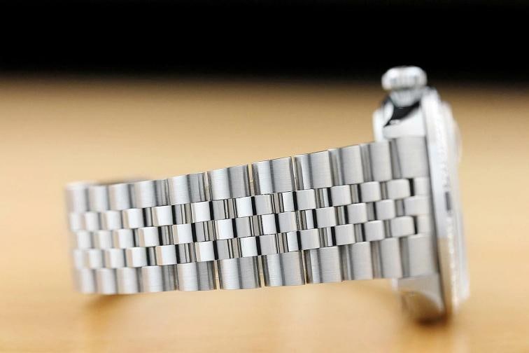 MENS ROLEX DATEJUST 16014 WHITE MOTHER OF PEARL DIAMOND SAPPHIRE QUICKSET WATCH - 8
