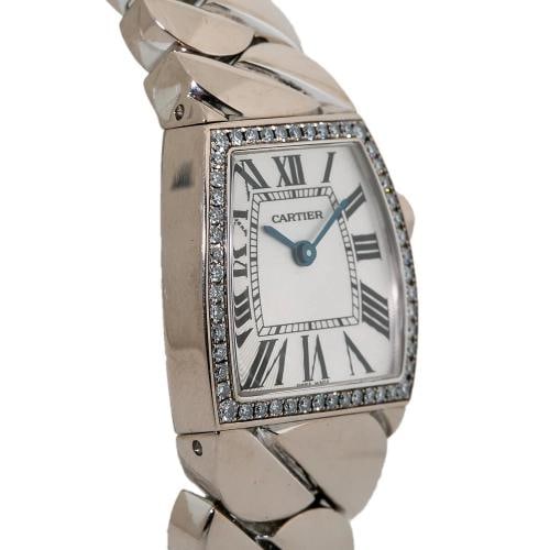 Cartier La Dona 2905 Factory Diamond Tonneau 18kt White Gold Quartz Watch 22mm - 5