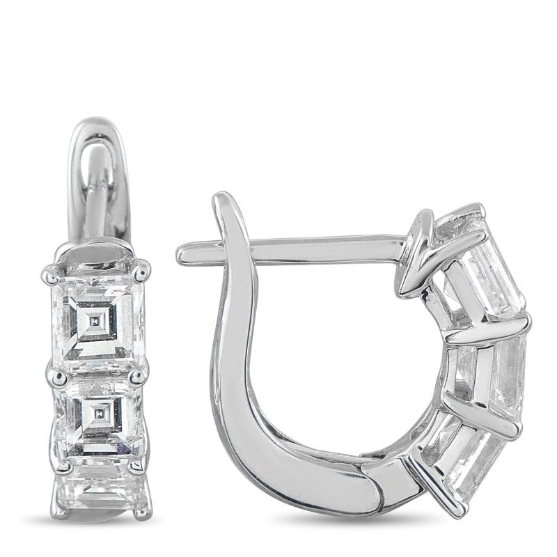 18K White Gold 1.85ct Diamond Earrings: Condition: New with packaging: This item is brand new and has never been worn. It still has the original packaging.,Main Stone: See Description,Metal: 18K White Gold,Metal Purity: 18K,Base Metal: