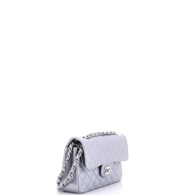 Chanel Classic Double Flap Bag Quilted Iridescent Caviar Small - 2