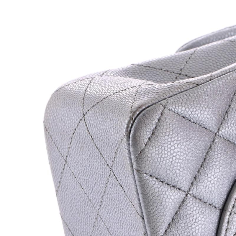 Chanel Classic Double Flap Bag Quilted Iridescent Caviar Small - 7