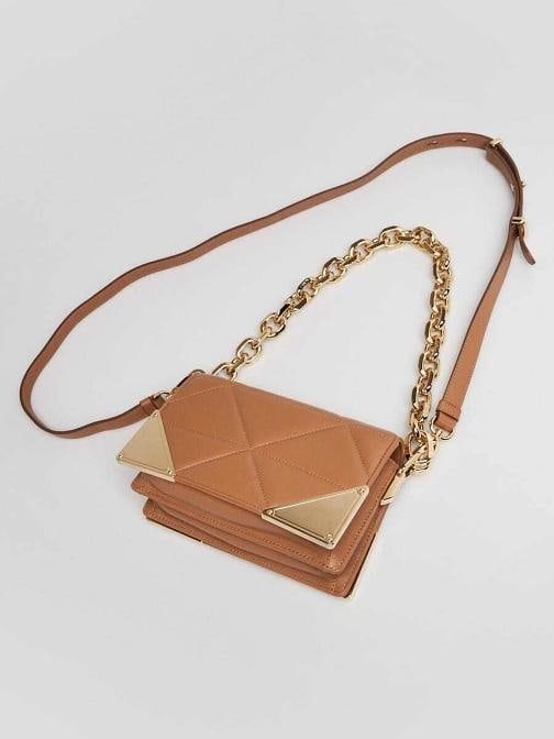Prada Caramel Quilted Nappa Stitched Shoulder Bag 1BD333 - 3