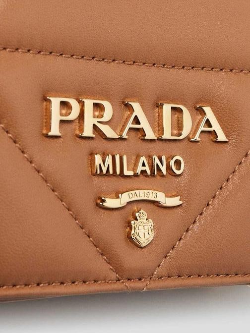 Prada Caramel Quilted Nappa Stitched Shoulder Bag 1BD333 - 5