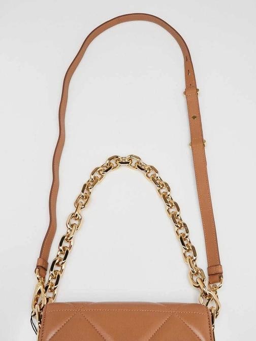Prada Caramel Quilted Nappa Stitched Shoulder Bag 1BD333 - 7