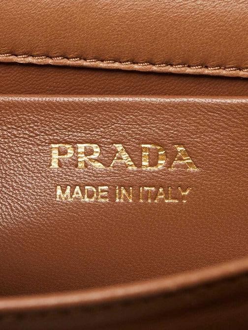 Prada Caramel Quilted Nappa Stitched Shoulder Bag 1BD333 - 8