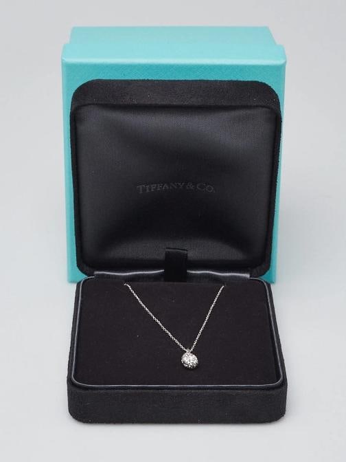 Tiffany & Co. Platinum and Diamond Elsa Peretti Teardrop Pendant Necklace - 2