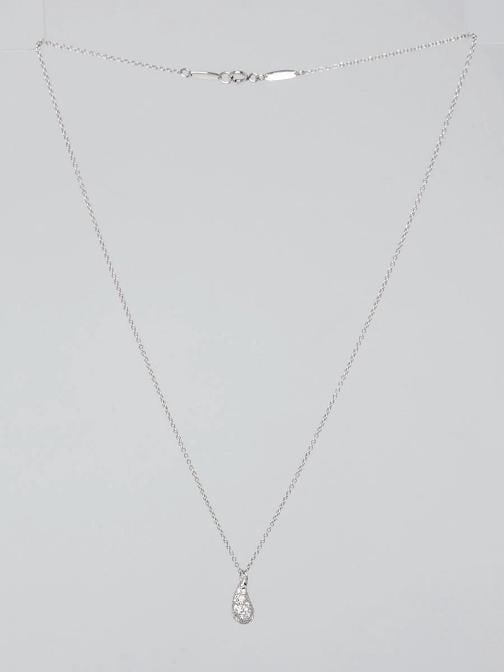 Tiffany & Co. Platinum and Diamond Elsa Peretti Teardrop Pendant Necklace - 3