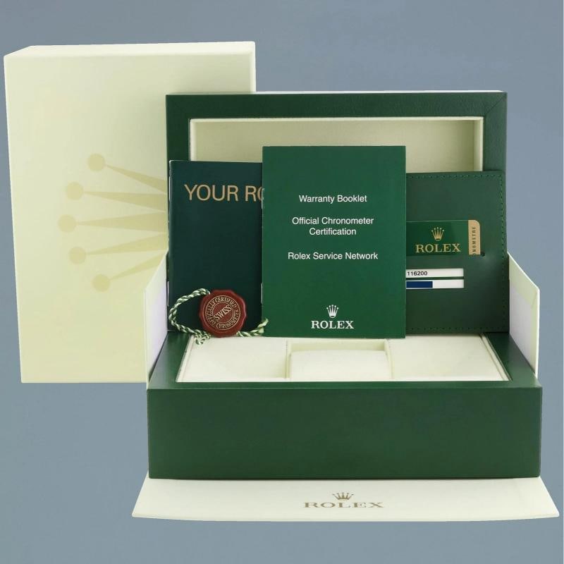 MINT 2010 PAPERS Rolex DateJust 116200 Silver Stick Oyster Steel 36mm Watch Box - 7