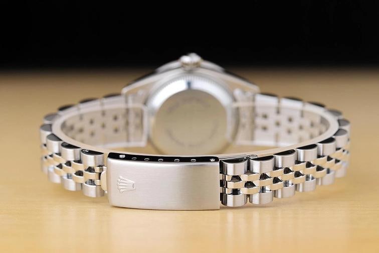 ROLEX LADIES DATEJUST 69174 PINK DIAMOND 18K WHITE GOLD STEEL JUBILEE WATCH - 6