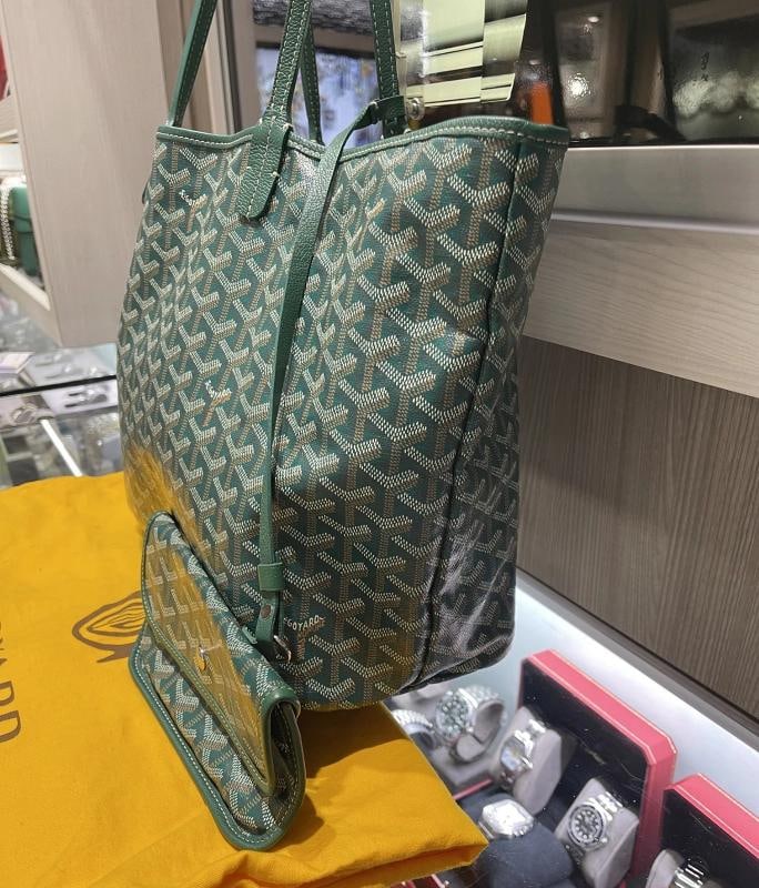Goyard Green St. Louis Tote MM with Wristlet (2023) - 5